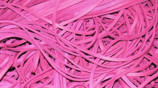 Fettleder Meterware, Endlosriemen - Pink /12mm