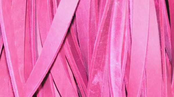 Fettleder Meterware, Endlosriemen - Pink /19mm