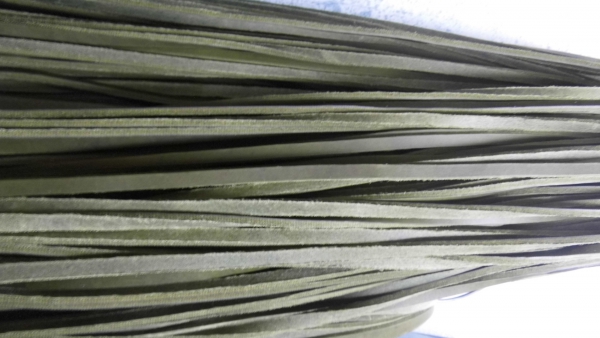 Fettleder Meterware, Endlosriemen - Oliv Grün /8mm